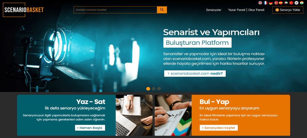 SENARİST VE YAPIMCILARI BULUŞTURAN PLATFORM SCENARIOBASKET.COM ACILDI